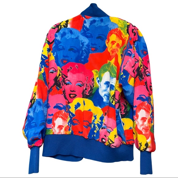Vintage 1980s Jordana Marilyn Monroe James Dean bomber jacket small 6 8 - Picture 2 of 3